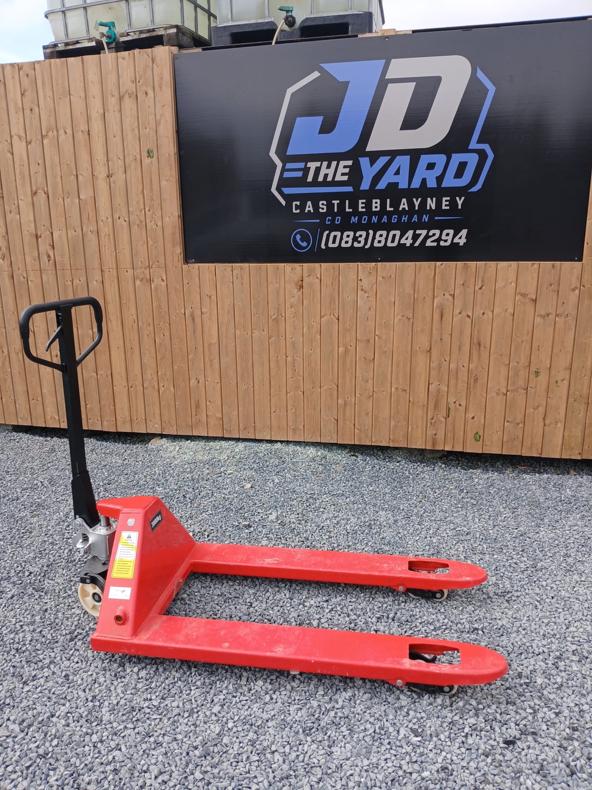 Red pallet truck